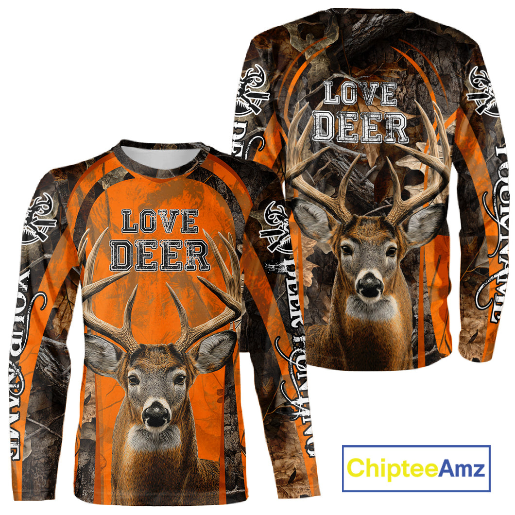 Custom Camo 3D Whitetail Deer Hunting Shirt Best Hunting Clothes For Deer Season NBT243