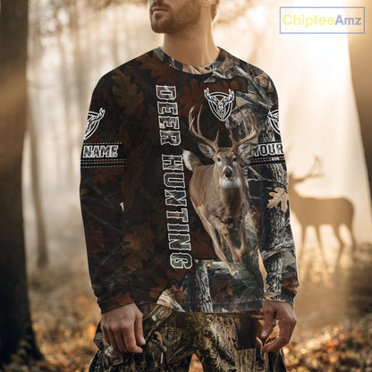Deer Hunting Tree Camo Custom All Over Printed Shirt Personalized Hunting Gifts For Men NBT294