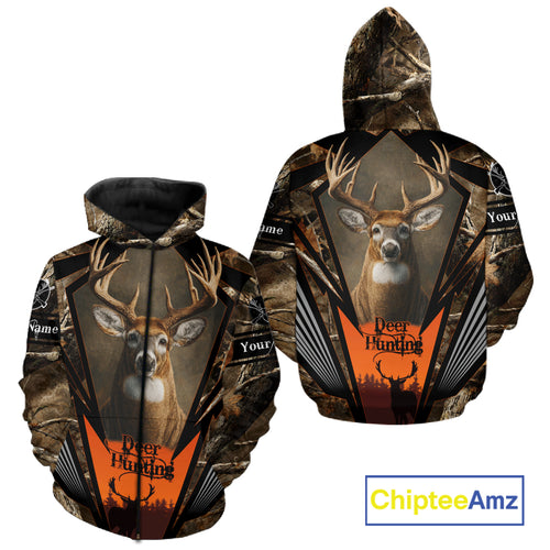 Deer Hunting Camo Customize Name 3D All Over Printed Shirts Personalized gift For Men NBT163