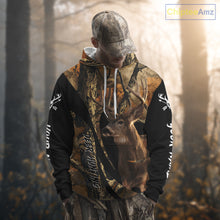 Load image into Gallery viewer, Whitetail Deer Hunting Shirt Custom Name Fall Camo, Season Deer Hunting Clothes For Men NBT252