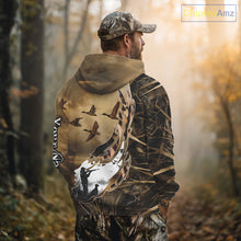 Load image into Gallery viewer, Duck Hunting Brown Grass Camo 3D All Over Printing Custom Name Shirts, Duck Hunting Gifts NBT168