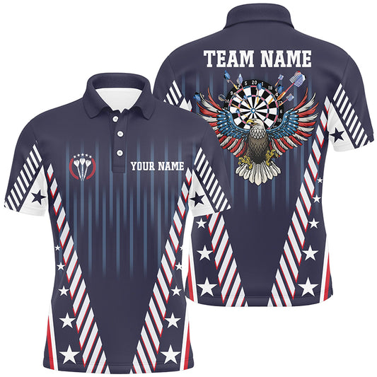 Personalized Patriot Us Flag Men Darts Polo Shirt Navy Eagle Custom Darts Shirt For Men LDT0730
