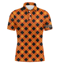 Load image into Gallery viewer, Halloween Pumpkin Seamless Orange Golf Polo Shirts Custom Name Golf Shirts For Men Golf Gifts LDT0482
