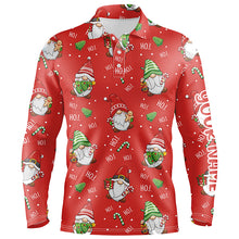 Load image into Gallery viewer, Personalized Christmas Santa Red Golf Mens Polo Shirt Cute Funny Golf Shirts For Men Golf Gifts LDT0810