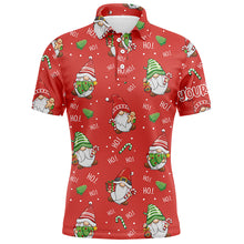 Load image into Gallery viewer, Personalized Christmas Santa Red Golf Mens Polo Shirt Cute Funny Golf Shirts For Men Golf Gifts LDT0810