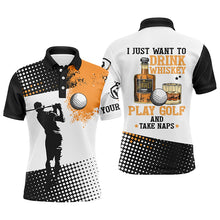 Load image into Gallery viewer, I Want To Drink Whiskey And Play Golf Custom Name Polo Golf Shirts For Men, Cool Golf Gifts LDT0226