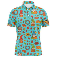 Load image into Gallery viewer, Autumn Gnomes Thanksgiving Golf Mens Polo Shirt Custom Funny Golf Shirts For Men Golfing Gifts LDT0843