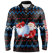Load image into Gallery viewer, Santa Claus Golf Clubs Ugly Christmas Golf Mens Polo Shirt Custom Golf Tops For Men Golfing Gifts LDT0853