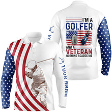 Load image into Gallery viewer, Im A Golfer And A Veteran American Flag Mens Golf Polo Shirt Patriotic Golf Tops For Men LDT0590