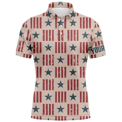 Usa Patriot Seamless Mens Golf Polo Shirt Retro American Golf Shirts For Men Golfing Gifts LDT0599