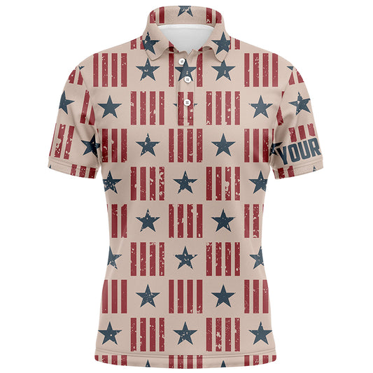 Usa Patriot Seamless Mens Golf Polo Shirt Retro American Golf Shirts For Men Golfing Gifts LDT0599