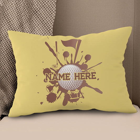 Vintage Golf Elements Custom Pillow Personalized Golf Gifts For Golfer LDT1204