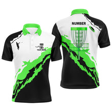 Load image into Gallery viewer, Green Black Mens Disc Golf Polo Shirts Customized Disc Golf Shirts For Men Disc Golf Gifts LDT1248