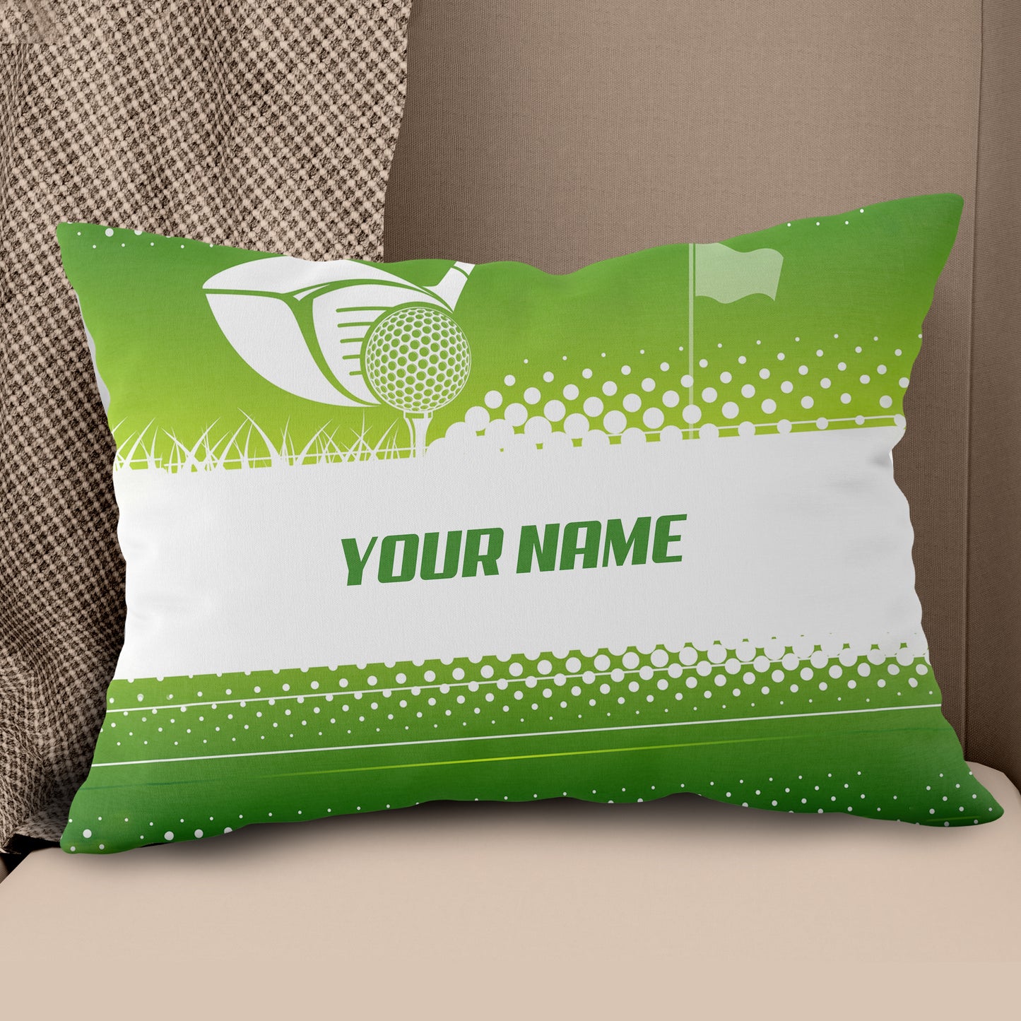 Golf Game Green Background Custom Golf Pillow Personalized Golf Gifts LDT1093