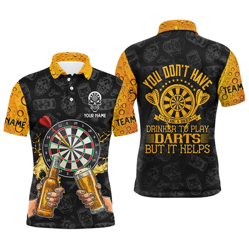 You Don’t Have To Be A Beer Darts Mens Polo Shirt Custom Drinking Darts Jersey For Men LDT0628