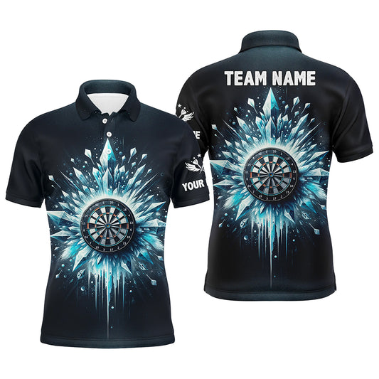 Icy Navy Blue Mens Darts Polo Shirt Customized Darts Shirt For Men Darts Team Jersey LDT1362