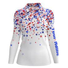 Load image into Gallery viewer, 3D American Stars Womens Golf Polo Shirt Custom Patriotic Golf Shirts For Women Golfing Gifts LDT1414