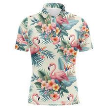 Load image into Gallery viewer, Pink Flamingo Tropical Mens Golf Polo Shirts Customized Golf Shirts For Men Golfing Gifts LDT1309