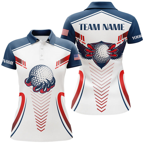 Customized American Flag Eagle Golf Polo Shirt Team Golf Shirts For Women Best Golf Gifts LDT0718