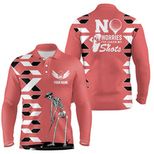 Load image into Gallery viewer, Mens Skull Golf Polo Shirts Personalized Pink Golf Shirts For Men, Halloween Golf Gifts LDT0241