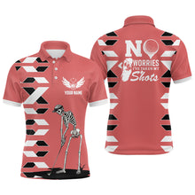 Load image into Gallery viewer, Mens Skull Golf Polo Shirts Personalized Pink Golf Shirts For Men, Halloween Golf Gifts LDT0241