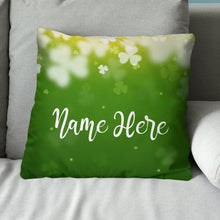 Load image into Gallery viewer, Green Clover St Patrick Day Custom Throw Pillow Personalized Golf Gifts Decor LDT1255