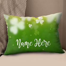 Load image into Gallery viewer, Green Clover St Patrick Day Custom Throw Pillow Personalized Golf Gifts Decor LDT1255