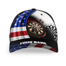 Load image into Gallery viewer, American Flag Darts Hat Custom Patriotic Darts Cap For Dart Lovers 4th July Darts Gift LDT1290