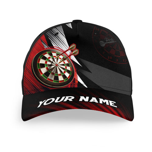 Personalized Red Black Baseball Darts Hat Custom Cool Darts Cap For Dart Team Darts Gifts LDT1281