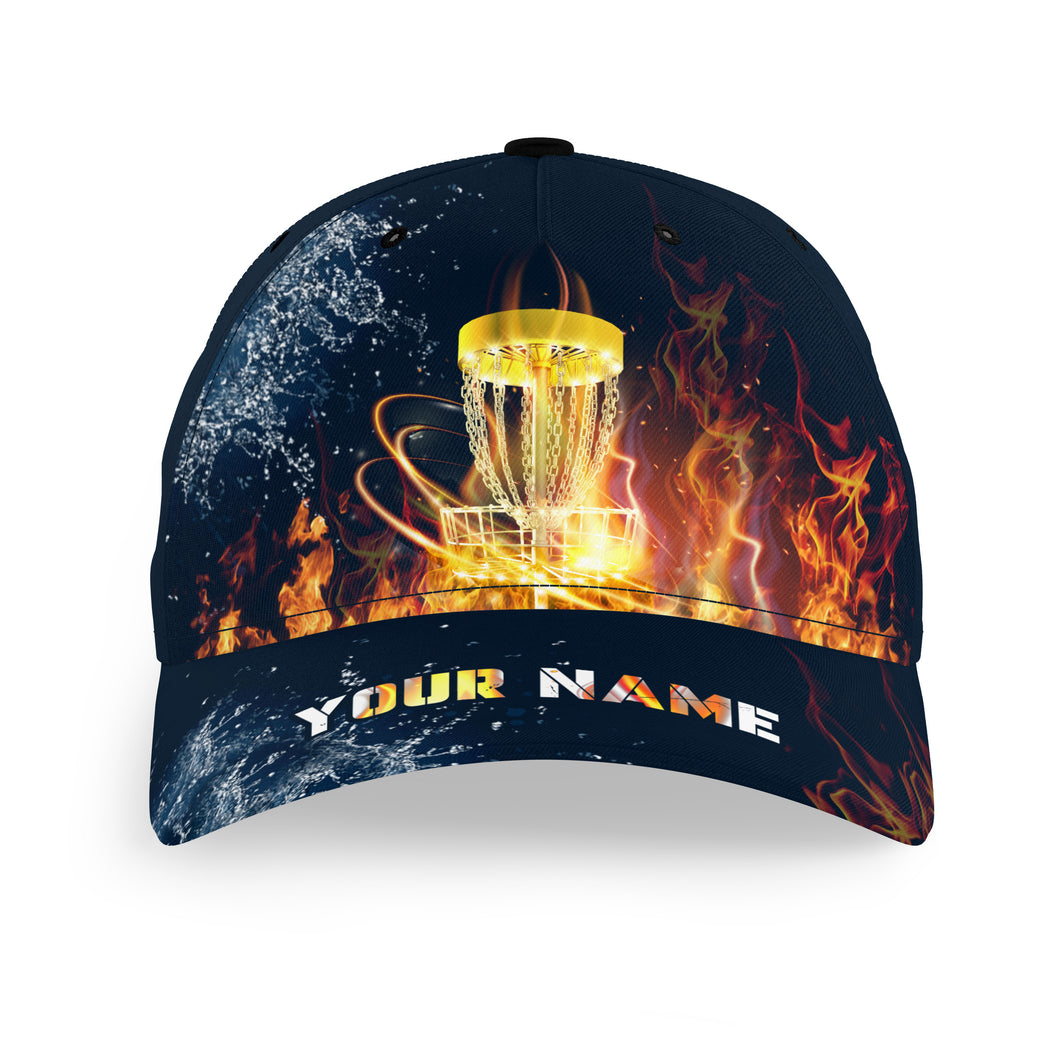 Fire And Water Custom Disc Golf Hats Lightning Baseball Golf Caps For Golfer Disc Golf Gifts LDT1301