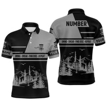 Load image into Gallery viewer, Mens Disc Golf Swing Swear Find Disc Repeat Custom Name And Number Disc Golf Shirts For Men LDT0288