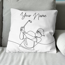 Load image into Gallery viewer, Line Draw Golfer Custom Pillow Personalized Basic Golf Gifts For Golfer LDT1123