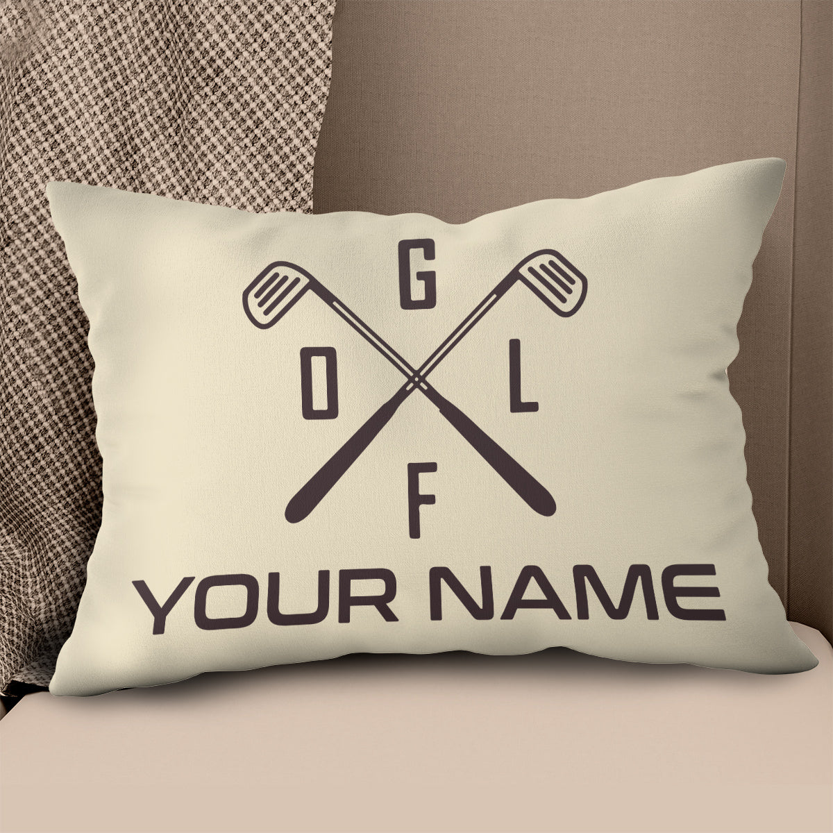 Retro Cross Golf Clubs Custom Pillow Personalized Golf Gifts For Golfer LDT1128