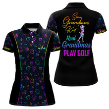 Load image into Gallery viewer, Some Grandmas Knit Real Grandmas Play Golf Womens Polo Shirt Colorful Halloween Golf Shirts For Women LDT0117