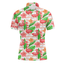 Load image into Gallery viewer, Watercolor Tropical Pink Flamingo Golf Mens Polo Shirt Customized Golf Shirts For Men Golf Gifts LDT0923