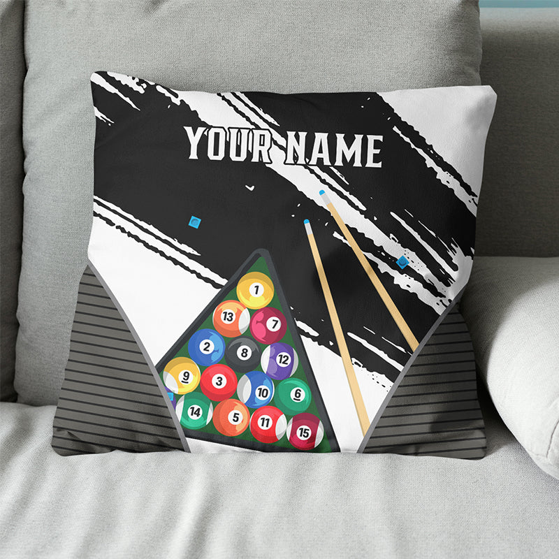 Personalized 3D Billiard Balls Pillow Custom 8 Ball Pillow Billiard Gift VHM0864