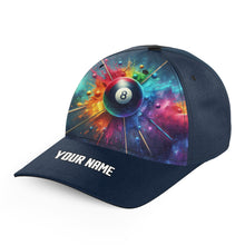 Load image into Gallery viewer, Personalized Colorful Painted 8 Ball Billiard 3D Hats Cap For Pool Player, Custom Top Hat Billiards VHM1041