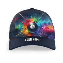 Load image into Gallery viewer, Personalized Colorful Painted 8 Ball Billiard 3D Hats Cap For Pool Player, Custom Top Hat Billiards VHM1041