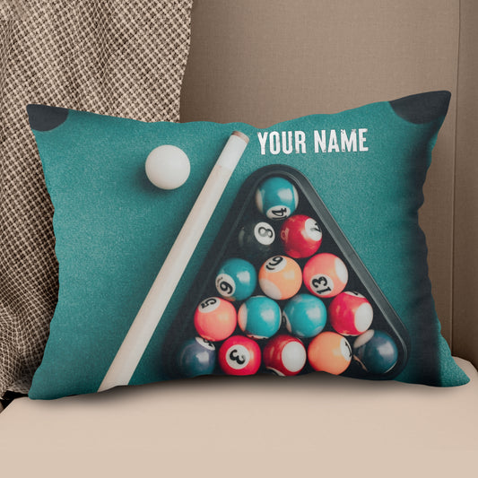 Personalized Billiard Balls Pillow Custom Throw Pillow Top Billiard Gift VHM0888
