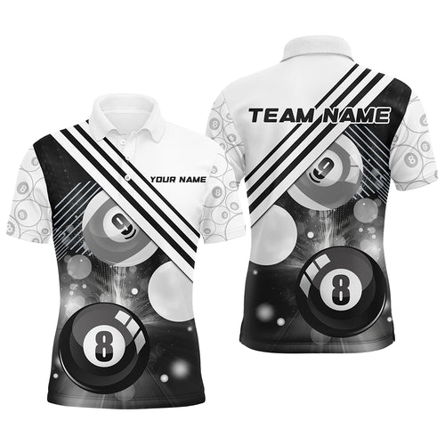 Personalized 8 Ball 9 Ball Pattern Billiards Shirts For Men Billiard Jerseys Billiards Team Shirts VHM1201