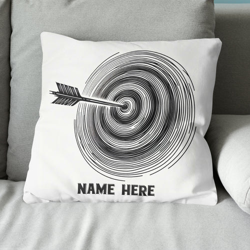 Personalized Continuous Line Target Archery Pillow, Archery Gifts Ideas VHM0930