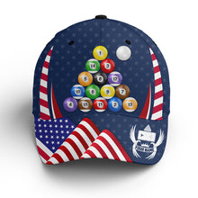 Load image into Gallery viewer, Personalized Patriotic Waving Flag Billiard Hats Cap For Men And Women, Custom Top Hat Billiards VHM0351