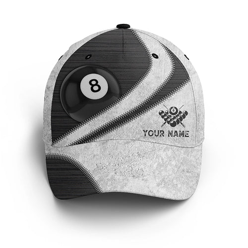 Personalized Name 8 Ball Billiard Baseball Cap Custom Adjustable 3D Printed Billiard Hats For Player TDM0401