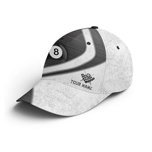 Load image into Gallery viewer, Personalized Name 8 Ball Billiard Baseball Cap Custom Adjustable 3D Printed Billiard Hats For Player TDM0401