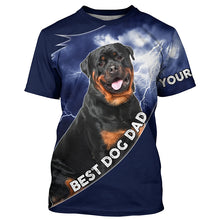 Load image into Gallery viewer, Rottweiler Best Dog Dad Custom 3D All Over Print Shirts For Dog Father, Personalized Gifts For Dog Lovers TDM0032