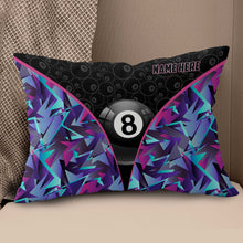 Load image into Gallery viewer, Personalized 8 Ball Pool Throw Pillow Custom Name Billiard Pillows Gifts TDM0843