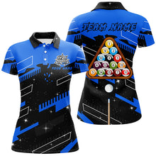 Load image into Gallery viewer, Personalized Blue 8 Ball Pool Jerseys Billiard Shirts For Women Custom 8 Ball Billiard Team Shirts TDM1962