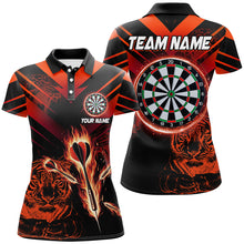 Load image into Gallery viewer, Red Arrow Fire Custom Tiger Darts Shirts For Women, Darts League Shirts Personalized Dart Jerseys TDM2688