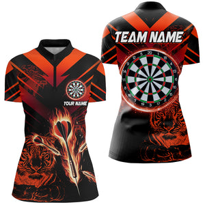 Red Arrow Fire Custom Tiger Darts Shirts For Women, Darts League Shirts Personalized Dart Jerseys TDM2688