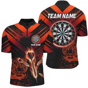 Red Arrow Fire Custom Tiger Darts Shirts For Men, Darts League Shirts Personalized Dart Jerseys TDM2688